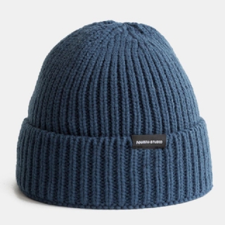 Miesten Pipo Hattu Neulottu Kirjaimet Etiketti Kaikki Ottelut Warmth Landlord Cap Skull Cap Naisille