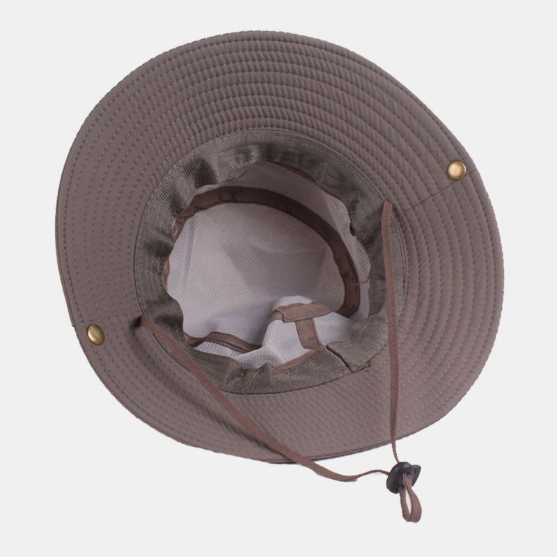 Miesten Puuvilla Kirjonta Kirjain Auringon Hengittävä Suoja Auringonvarjo Hattu Bucket Hat