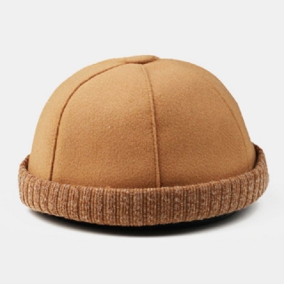 Miesten Puuvilla Polyesteri Yksivärinen Puristus Rento Säädettävä Aurinkovarjo Hengittävä Pipo Landlord Cap Skull Cap