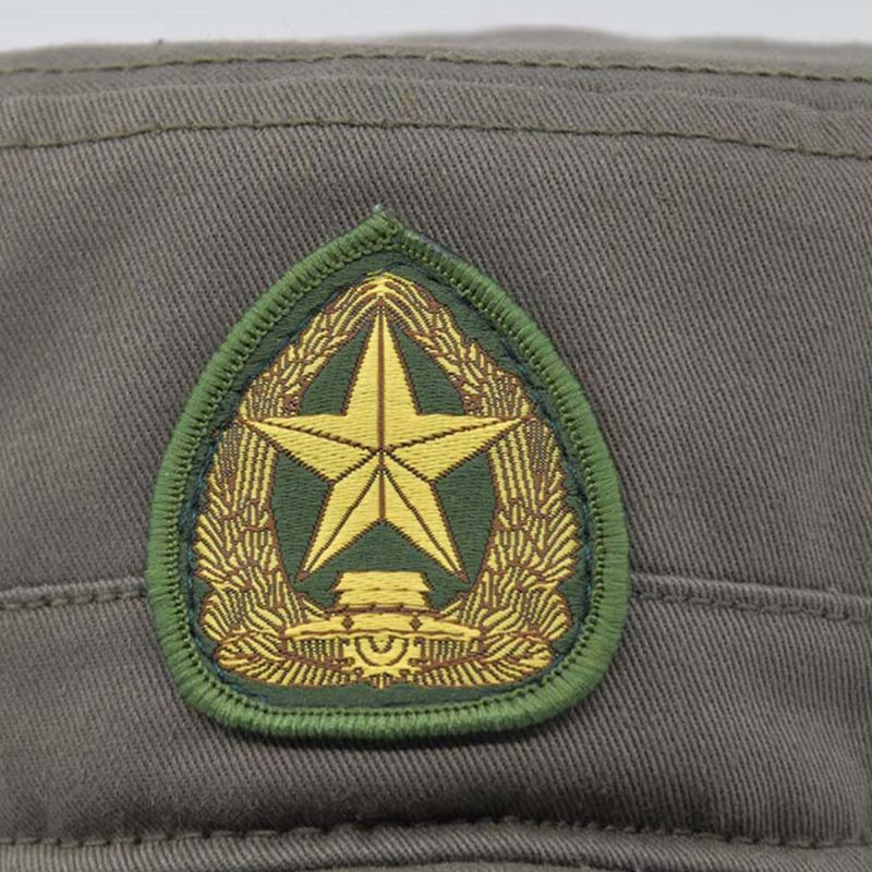 Miesten Puuvillainen Naamiointi Kirjonta Viisikärkinen Printti Ulkoilu Urheilu Vuorikiipeily Tasainen Hattu Huipulla Cap Military Hat