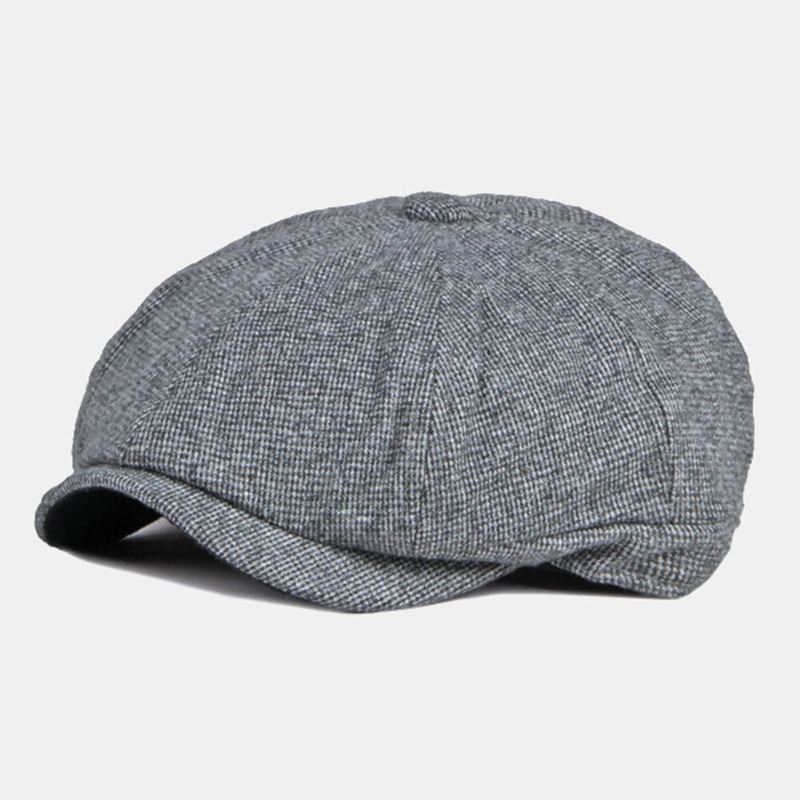 Miesten Sanomalehtipoikahatut British Casual Outdoor Aurinkovarjo 8 Panel Ivy Cap Kahdeksankulmainen Hattu