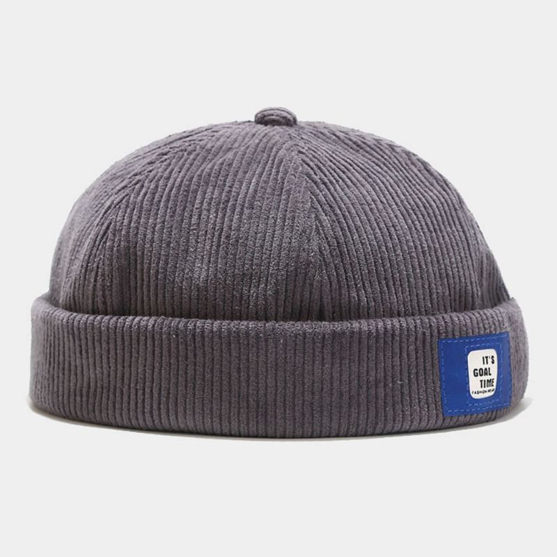 Miesten Vakosametti Kirjeetiketti Säädettävä Vuokranantajan Hattu Retro Street Lämmin Aurinkovarjo Harjaton Pipo Skull Cap