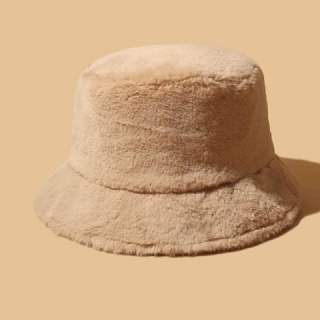 Naisten Paksu Lämmin Talvi Bucket Hattu Yksivärinen Tyttöjen Tasainen Sametti Fedoras Naisten Pehmo Bob