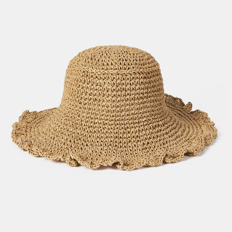 Naisten Sieni Reuna Takana Avautuva Bowknot Olkihattu Kesä Aurinkosuoja Bucket Hat