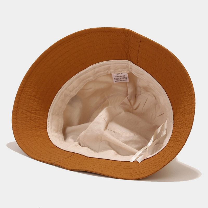 Nopeasti Kuivuva Unisex-kangas Väri-lohko Kirjekirjonta Muoti Auringonsuoja Bucket Hattu
