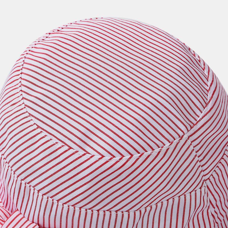 Stripe Beach Aurinkohattu Puuvillainen Leveäreunainen Hattu Naisille Tyylikäs Monikäyttöinen Taitettava Anti-uv Lippalakki Naisille