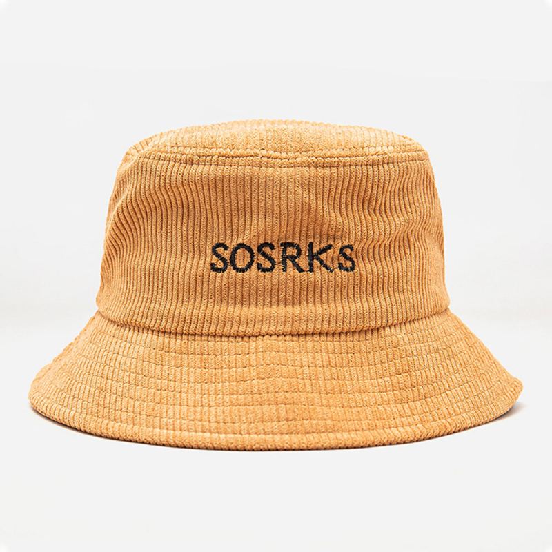Unisex Bucket Hat Vakosametti Kirjain Brodeerattu Kontrasti Väri Tarra Outdoor Muoti Lämmin Bucket Hat