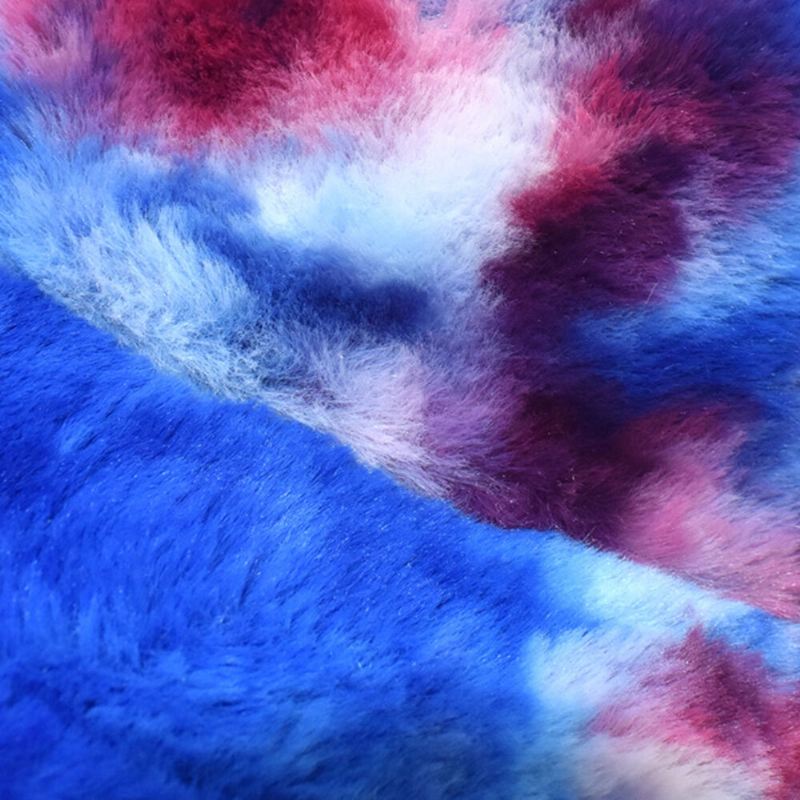 Unisex Faux Kanin Turkki Värikäs Gradientti Tie-dye Kauhahattu Talvi Paksuen Lämpö Tuulenpitävä Muoti Auringonsuojahattu