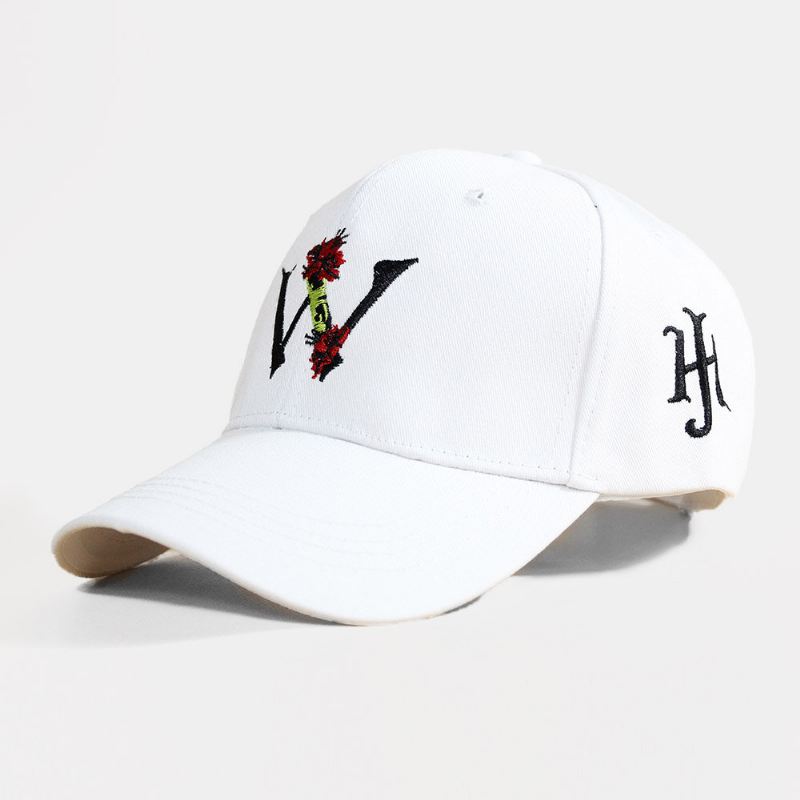 Unisex Kaareva Reuna Puuvilla Kirje Kukka Brodeerattu Hattu Ulkourheiluun Baseball Lippis