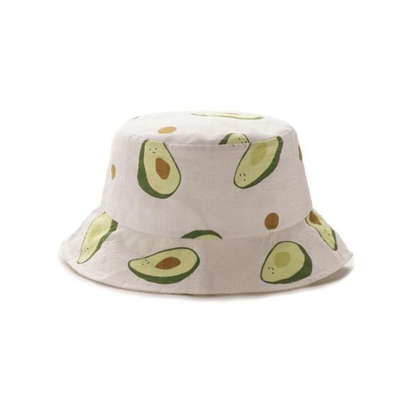 Unisex Kesä Avocado Fisherman Hat Bucket Hat Ulkoilumatka Aurinkohattu