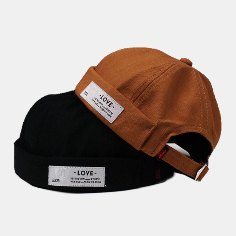 Unisex Kesä Kirjekuvio Sivu Patch Street Hip-hop Landlord Hattu Muoti Säädettävä Auringonsuoja Meloni Lippalakki Pipo Skull Cap