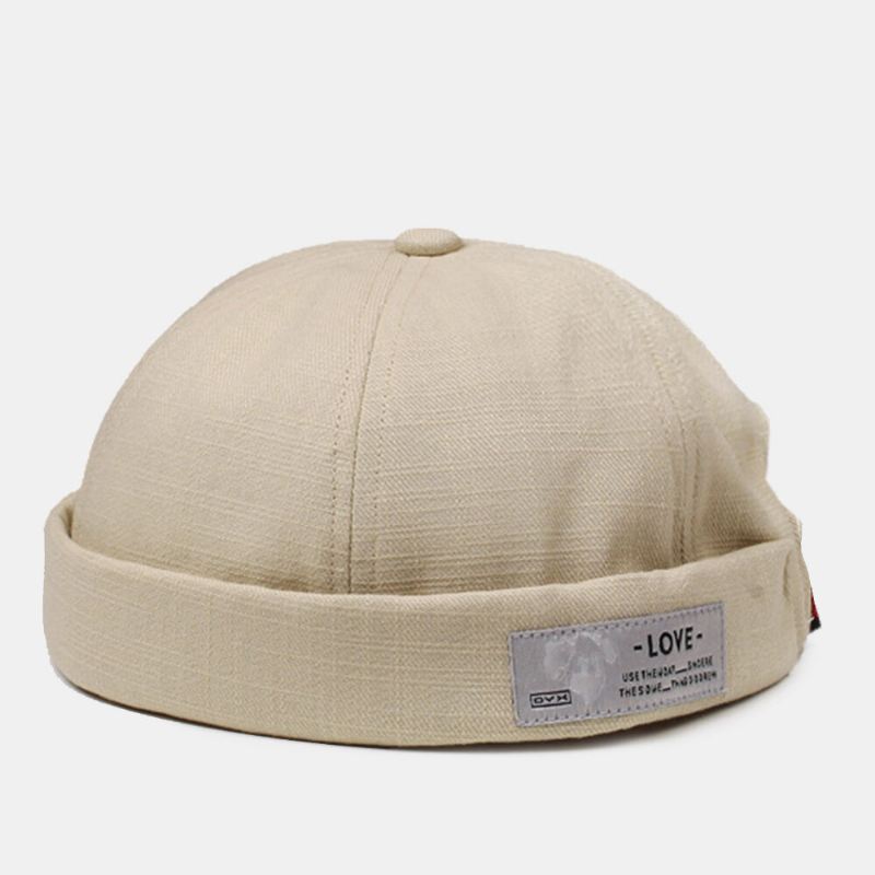 Unisex Kesä Kirjekuvio Sivu Patch Street Hip-hop Landlord Hattu Muoti Säädettävä Auringonsuoja Meloni Lippalakki Pipo Skull Cap
