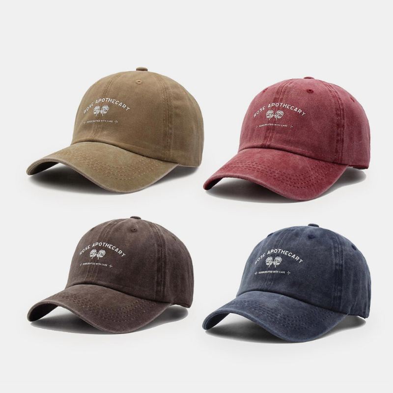 Unisex-kirjain Kukkakuvioinen Twill-lippis Rento Villipesty Säädettävä Baseball-lippis