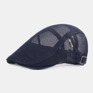 Unisex-kokoinen Mesh-barettihattu Kesä Cool Suncreen Hengittävä Litteä Lippalakki Ivy Cap Kuljettajan Hattu