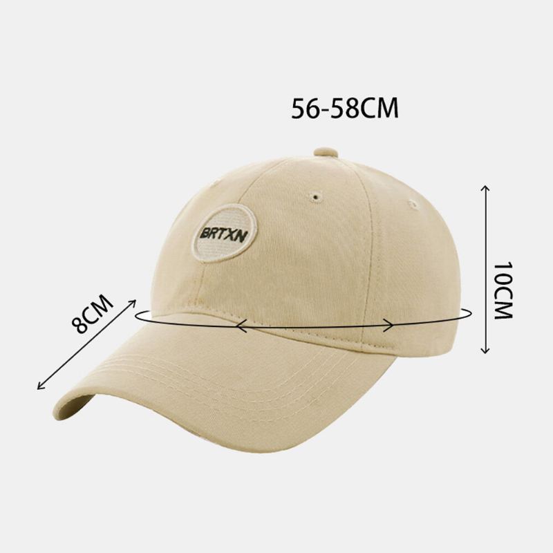 Unisex-kokoinen Puuvillainen Letter Pyöreä Etiketti Kirjonta Auringonvarjo Baseball-lippis