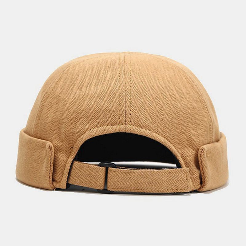 Unisex Landlord Lippalakki Puuvilla Yksivärinen Kalanruoto Stripes Dome Persoonallisuus Brimless Pipo Merimies Hattu Skull Cap