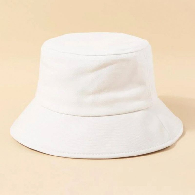 Unisex Letters Skull Pattern Aurinkohattu Puuvilla Ruusukuvio Muoti Auringonsuoja Bucket Hat