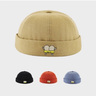 Unisex Meloni Hattu Kesä Thin Section Hip Hop Landlord Hat Retro Leisure Street Brimless Hatut