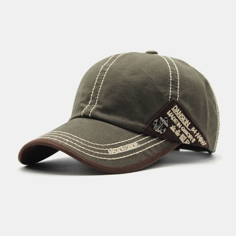 Unisex Metallivene Ankkuri Baseball-hatut Kirjekirjonta Ulkokäyttöön Aurinkovoide Ivy Cap Stretch Fit Lippis