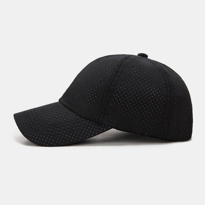Unisex Nopeasti Kuivuva Verkko Yksivärinen Matka-aurinkovarjo Hengittävä Baseball-hattu