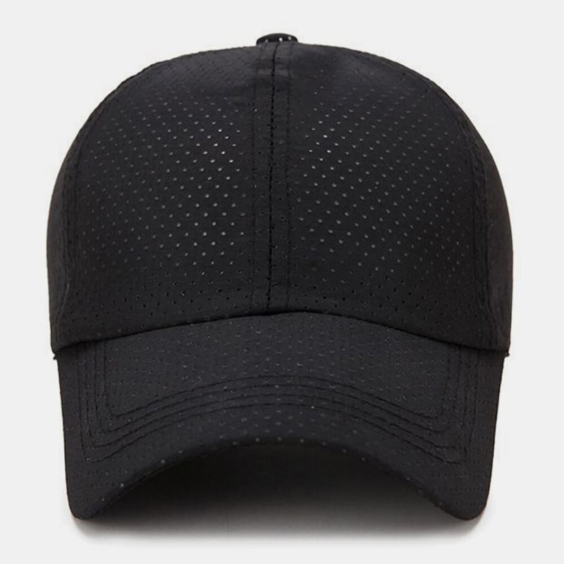 Unisex Nopeasti Kuivuva Verkko Yksivärinen Matka-aurinkovarjo Hengittävä Baseball-hattu