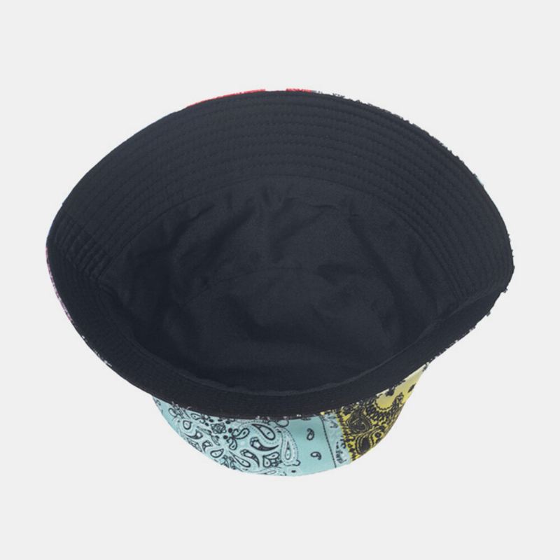 Unisex-peitto Cashew Print Bucket-hattu Sekavärinen Tikkaus Rento Aurinkovarjohattu