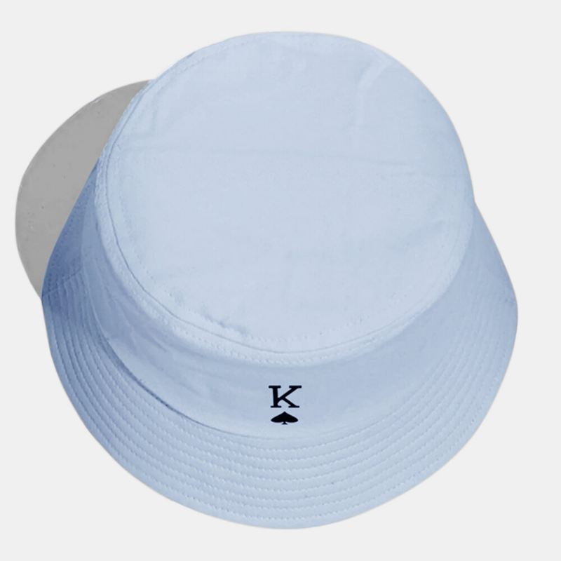 Unisex-puuvilla Yksivärinen Pokeri Rakkauskirje Patakuvio Rento All-match Bucket Hattu