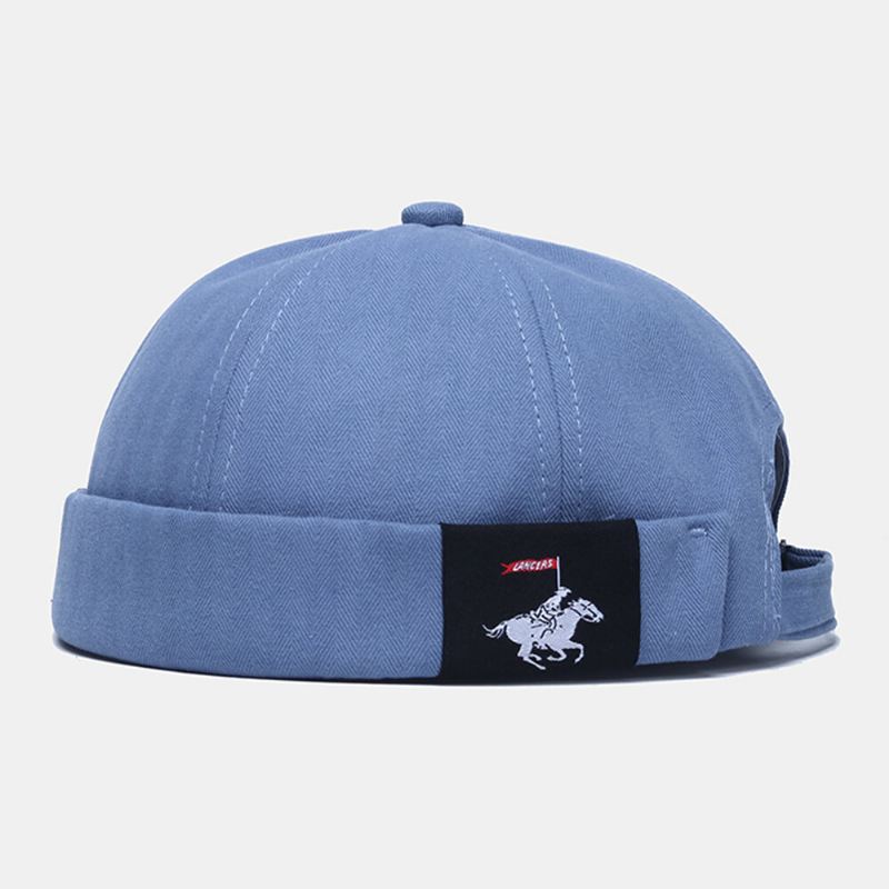 Unisex-puuvilla Yksivärinen Tilkkutäkki Hip-hop-tyyli Rento Landlord-lippis Brimless Beanie Skull Cap