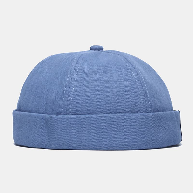 Unisex-puuvilla Yksivärinen Tilkkutäkki Hip-hop-tyyli Rento Landlord-lippis Brimless Beanie Skull Cap