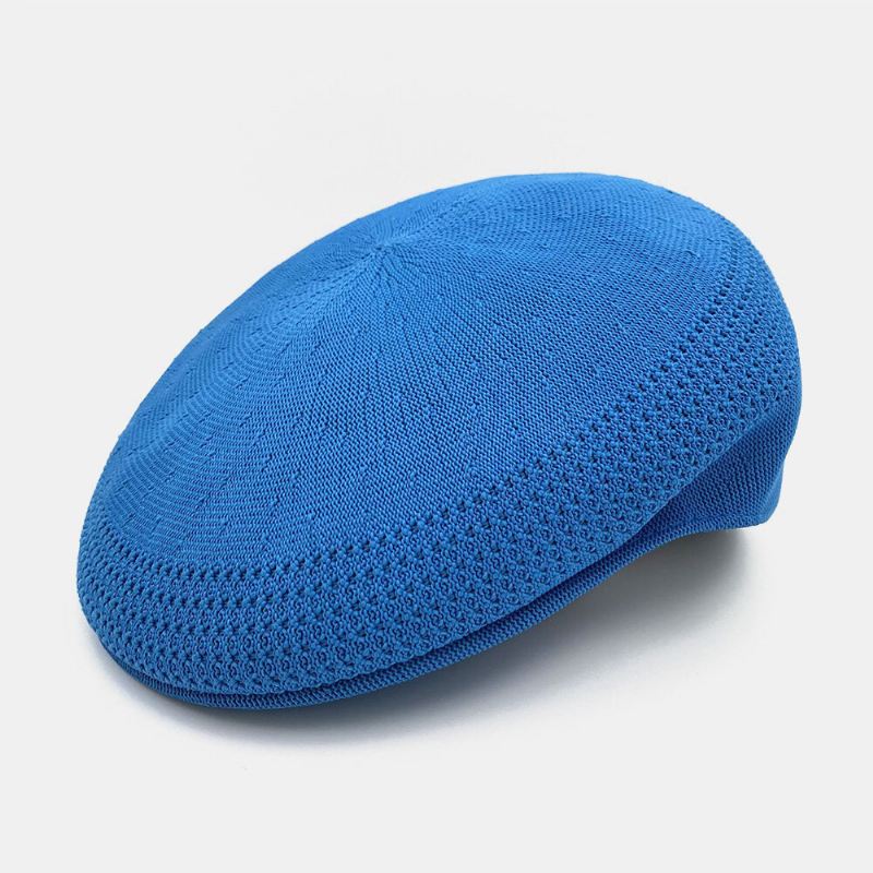 Unisex Reverse Wear Neulotut Baretit Mesh Yksiväriset Jacquard Hengittävät Rento Litteät Lippalakit