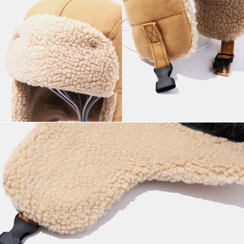 Unisex Talvinen Lämmin Korvasuojaus Trapper-hattu Ulkokäyttöön Rento Tuulenpitävä Viileä Suoja Venäläinen Hattu Ushanka Hattu