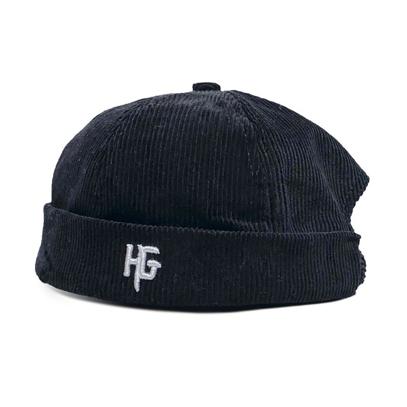Unisex Vakosametti Brodeerattu H G Patten Rento Brimless Pipo Landlord Hat Skull Cap