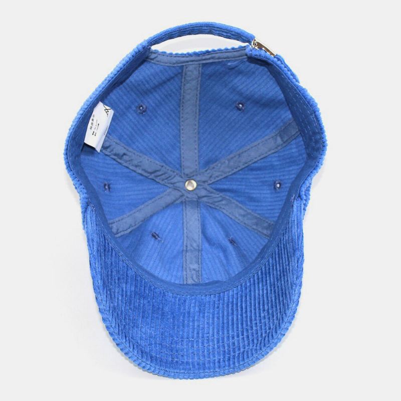 Unisex Vakosametti Iso C-kirjainkuvioinen Kirjonta Baseball-lippis Syksy Talvi Pehmeä Top Kaareva Lierinen Raidallinen Aurinkovarjohattu