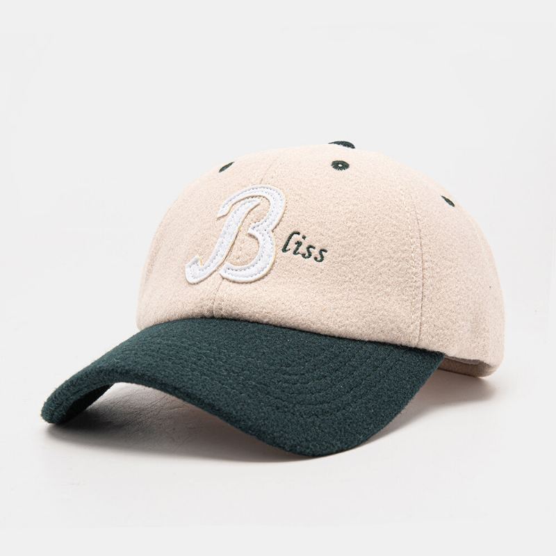 Unisex-villakangas Väri Kontrasti Tilkkutäkki Kirjainmerkki Kirjonta Lämmin Vintage Baseballlippis