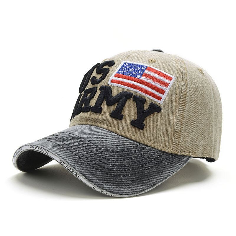 Unisex Vintage Isänmaallinen Baseball-lippis Tyylikäs Ahdistunut American Flag Lippalakki