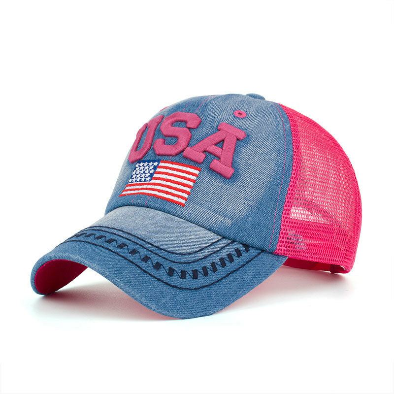 Unisex Vintage Isänmaallinen Baseballlippis Tyylikäs Ahdistunut American Flag-hattu