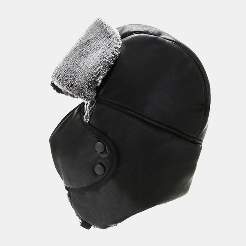 Unisex Winter Thicken Lämmin Trapper Hattu Irrotettava Naamio Verho Ulkona Tuulenpitävä Kuulosuojaus Venäläinen Hattu Ushanka Hat