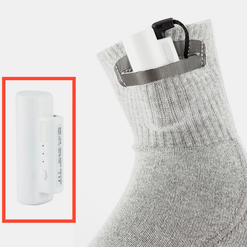 Miesten Puuvilla Pikalämmitteinen Usb-lataus Pidä Lämpimänä Talvi Ulkona Jalkojenlämmitin Lämmitettävät Putkisukat