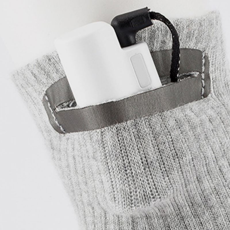 Miesten Puuvilla Pikalämmitteinen Usb-lataus Pidä Lämpimänä Talvi Ulkona Jalkojenlämmitin Lämmitettävät Putkisukat