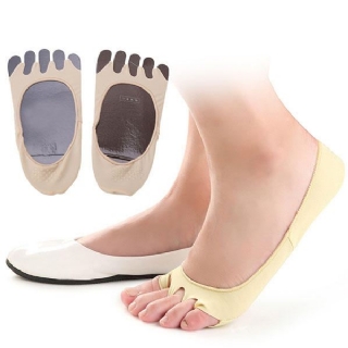 Naisten Kesä Empty Five Toe Liukumattomat Sukat Pehmeä Jalkatyyny Sweat Näkymätön Sukka