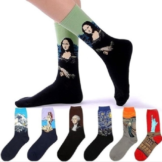 Unisex Mona Lisa Oil Painting Cotton Tube Sukat