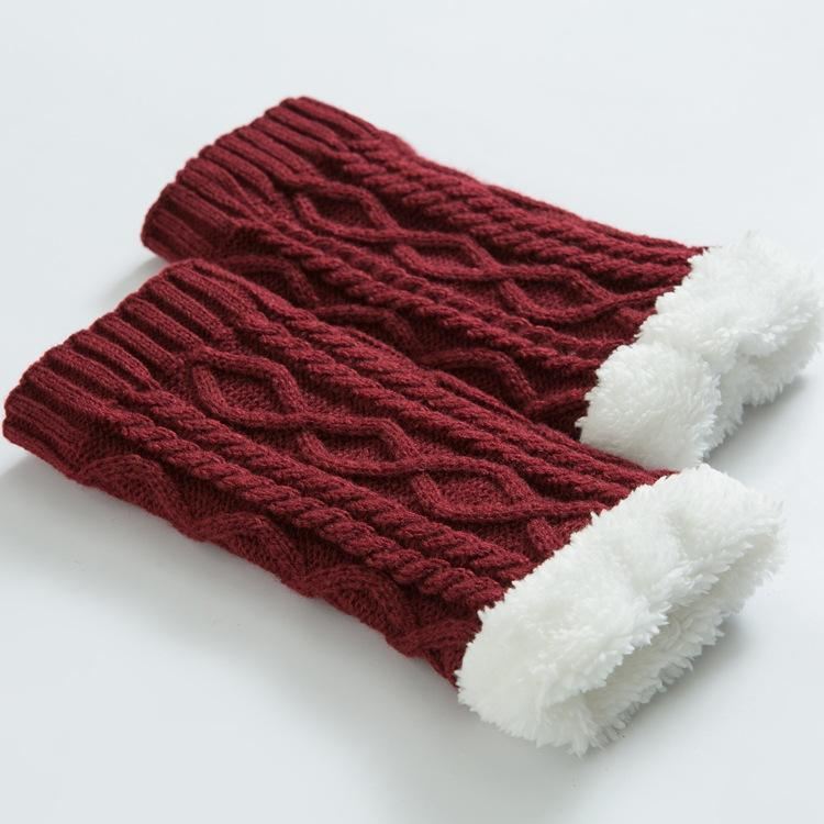 Unisex Winter Plus Velvet Polvi Nilkka Pohkeen Lämmittimet Sukat